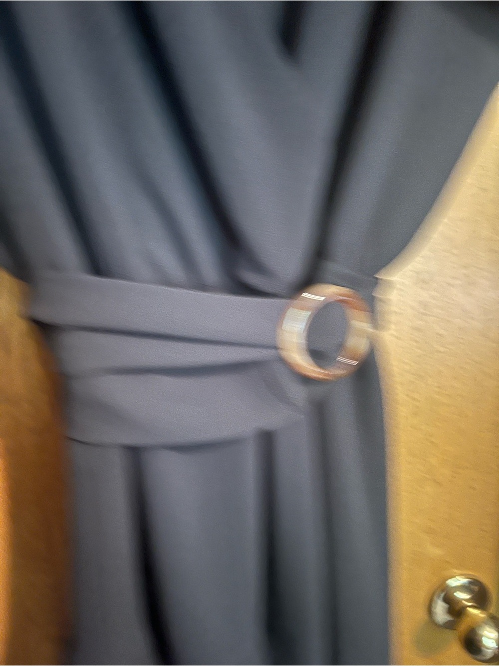 Black V-Neck High-Low Ruffle Dress - Picture 3 of 5